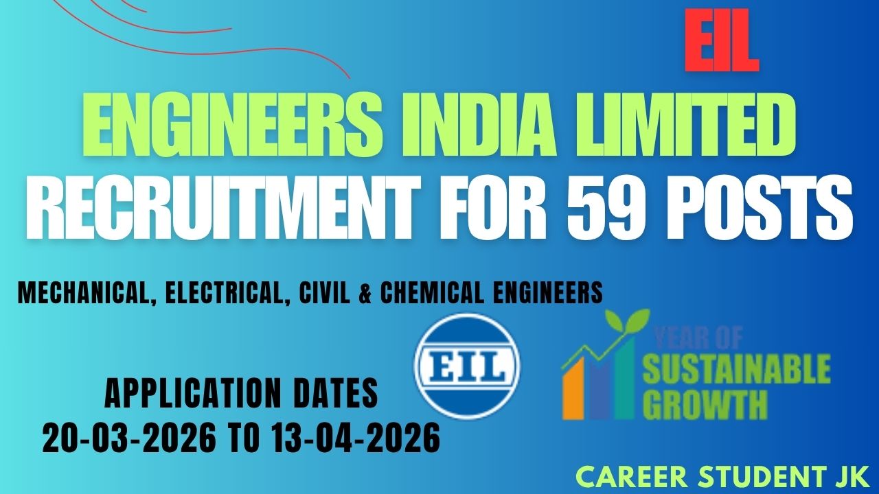 Engineers India Limited Recruitment For 59 Posts Apply