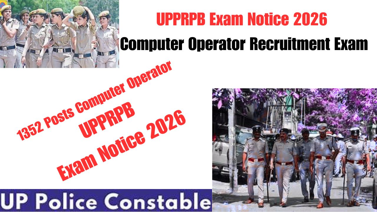 UPPRPB Exam Notice 2026 Computer Operator Recruitment Exam