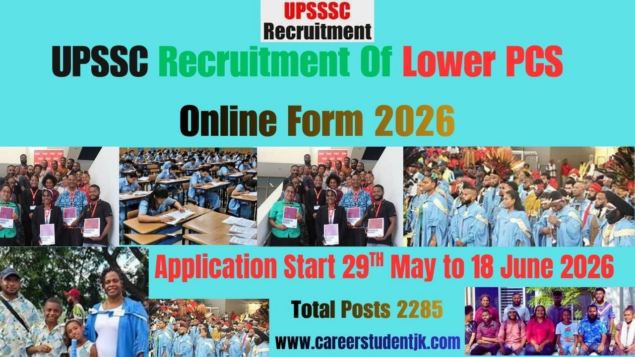 UPSSS Recruitment Of Lower PCS  Online Form 2026 Apply Now