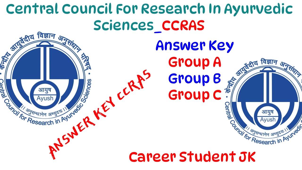 CCRAS Final Answer Key 2026 Of Group A B & C Check Now