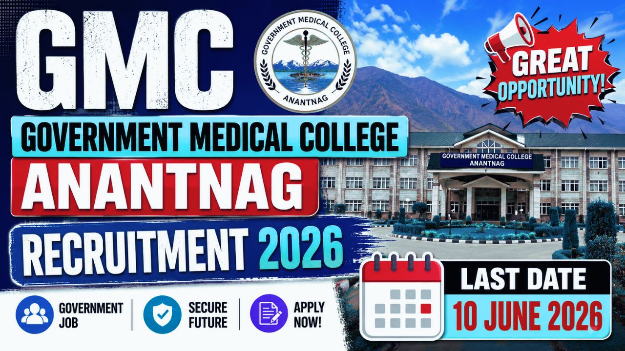 GMC Government Medical College Anantnag Recruitment 2026